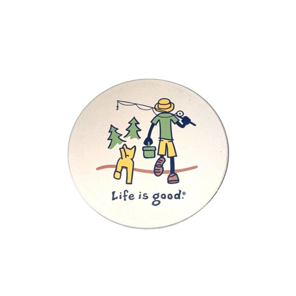 Life Is Good Cork-Backed Drink Coasters - Picture 7 of 11